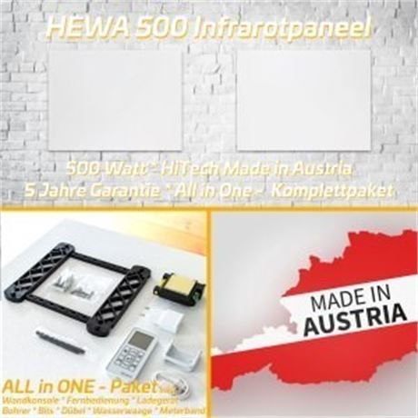 1 x Infrarot-Paneel HEWA 500 – HiTech made in Austria
