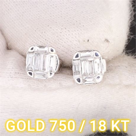 Ohrstecker mit Stein(en) / WG750 / Ex-VK: 1339,- € / 2241-JWG