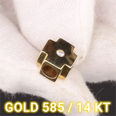 Anhänger mit Brillant / GG585 / Ex-VK: 399,- € / 2280-JWG