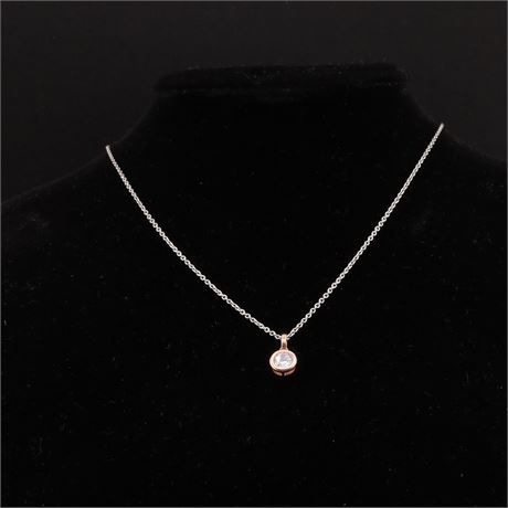 Collier Zirkonia rosé 40-45c / SI925 / Ex-VK: 49,- € / 3901-JWG