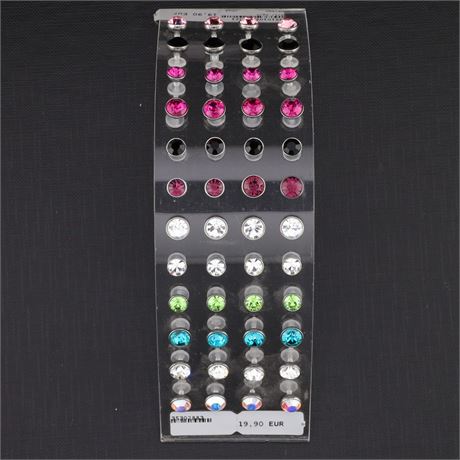 Konvolut 24 Paar Ohrstecker Zirkonia / SI925 / Ex-VK: 480,- € / 4562-JWG