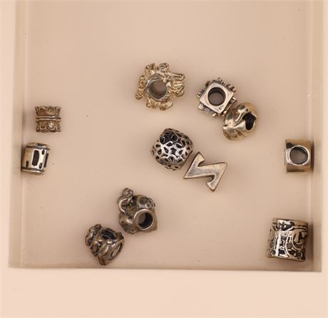 Konvolut Silverbeads - ca. 10 Stück / Glas / SI925 / Ex-VK: 150,- € / 2820-JWG