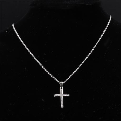 Collier Kreuz Zirkonia / SI925 / Ex-VK: 49,- € / 619-JWG