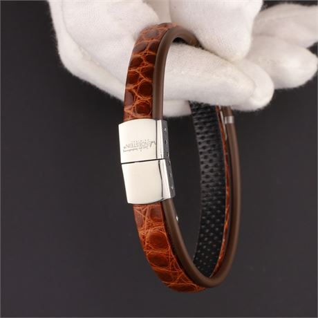 Armband Wendestein Alligator marone / Ex-VK: 149,- € / 1246-JWG