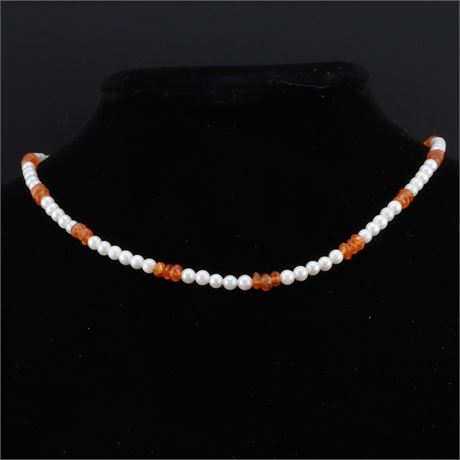 Collier SW und Feueropal / Ex-VK: 139,- € / 636-JWG