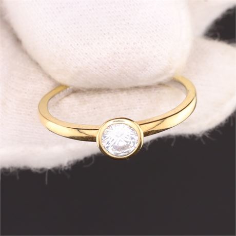 Ring Zirkonia  / W56 / SI925 / Ex-VK: 65,- € / 1235-JWG
