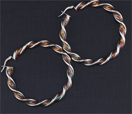 Creolen/. gedre50mm / SI925 / Ex-VK: 195,- € / 3762-JWG