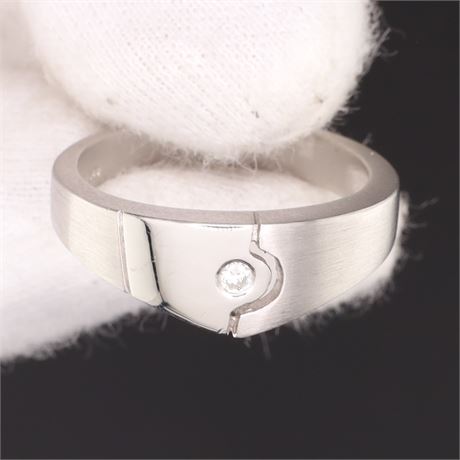 Ring Platin/WG Brillant 0.03ct / k. A. / Platin / Ex-VK: 869,- € / 2196-JWG