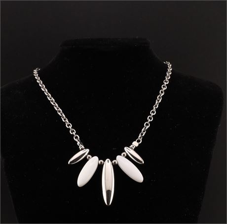 Collier mit Stein(en) ST0 42 CM / (Edel)Stahl / Ex-VK: 69,- € / 3925-JWG