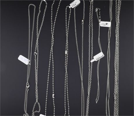 Konvolut 10 Stück - Stahlkette / Stahl / Ex-VK: 205,- € / 2796-JWG