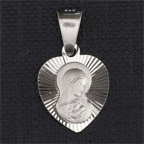 Anhänger Herz Muttergottes / SI925 / Ex-VK: 25,- € / 3299-JWG