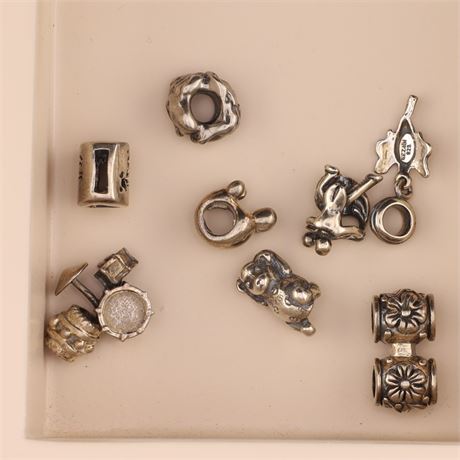 Konvolut Silverbeads - ca. 10 Stück / Glas / SI925 / Ex-VK: 150,- € / 2823-JWG
