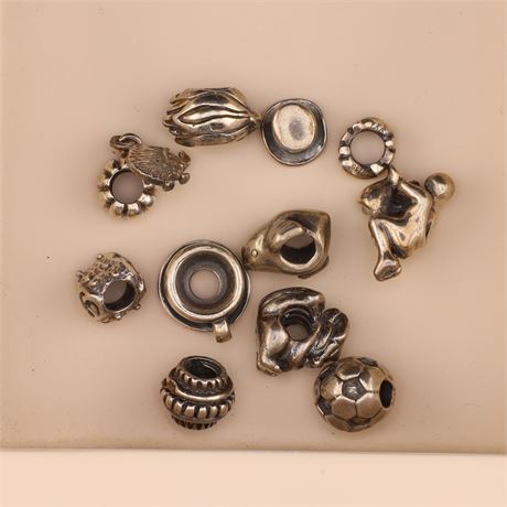 Konvolut Silverbeads - ca. 10 Stück / Glas / SI925 / Ex-VK: 150,- € / 2826-JWG