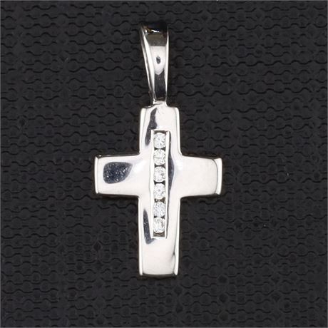 Anhänger Kreuz Zirkonia / SI925 / Ex-VK: 35,- € / 3285-JWG
