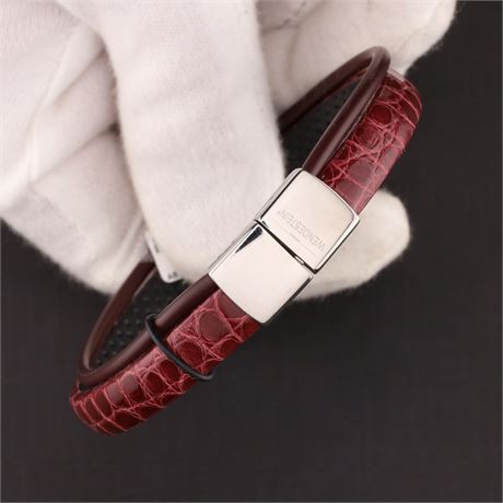 Armband Alligator bordeaux / Ex-VK: 149,- € / 2830-JWG