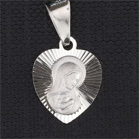Anhänger Herz Muttergottes / SI925 / Ex-VK: 25,- € / 3301-JWG