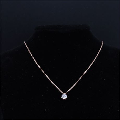 Collier Zirkonia rosé 40-45c / SI925 / Ex-VK: 49,- € / 5276-JWG