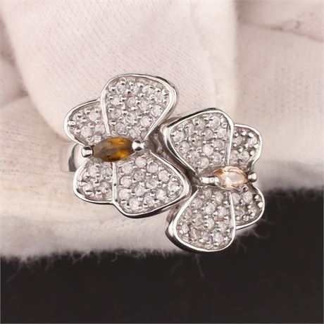 Ring Zirkonia  / W58 / SI925 / Ex-VK: 74,- € / 547-JWG