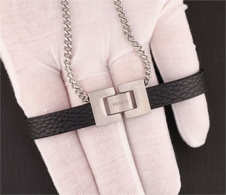 B-Armband ES 000 Leder 21 cm / (Edel)Stahl / Ex-VK: 59,- € / 3947-JWG