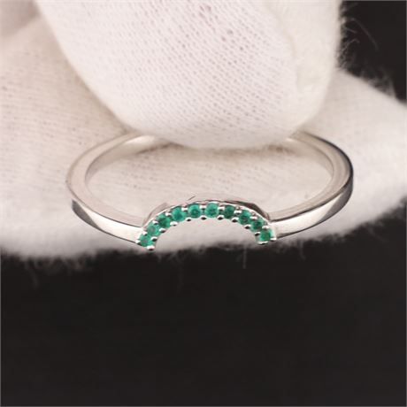 Ring mit Green / W56 / SI925 / Ex-VK: 49,- € / 3176-JWG