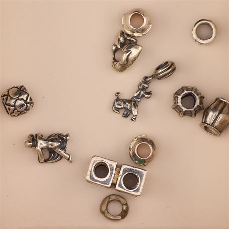 Konvolut Silverbeads - ca. 10 Stück / Glas / SI925 / Ex-VK: 150,- € / 2822-JWG