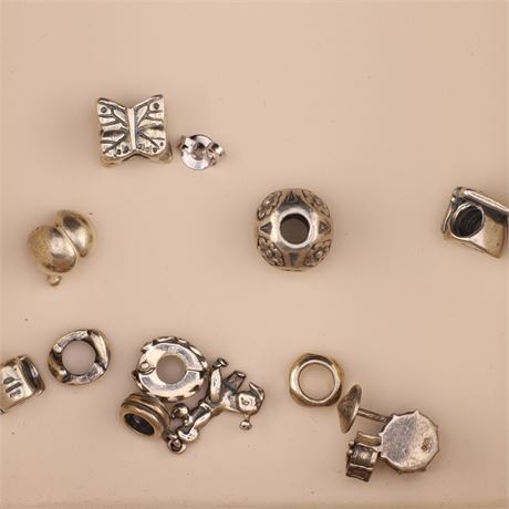 Konvolut Silverbeads - ca. 10 Stück / Glas / SI925 / Ex-VK: 150,- € / 2821-JWG