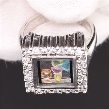 Ring Zirkonia  / W56 / SI925 / Ex-VK: 79,- € / 1287-JWG