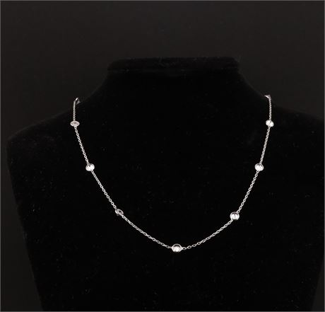 Collier Steine Glas / SI925 / Ex-VK: 59,- € / 5372-JWG
