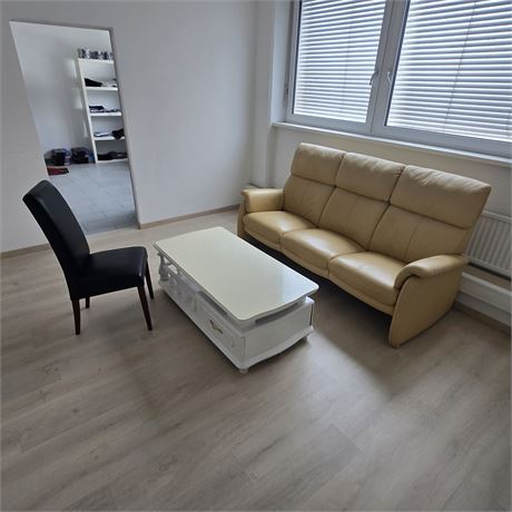 Ledercouch creme weiss - ID: 005-BEK