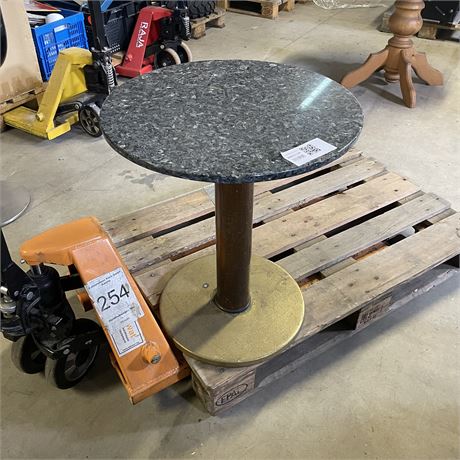 Beistelltisch Stein / Metall - massiv - ID: 5-LSV