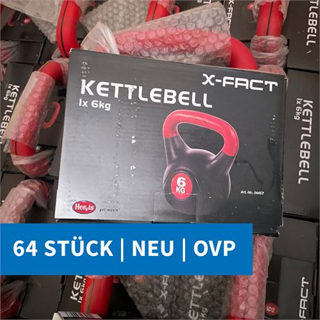 POSTEN 64x 6kg Kettlebell NEU - ID: 213-LSV