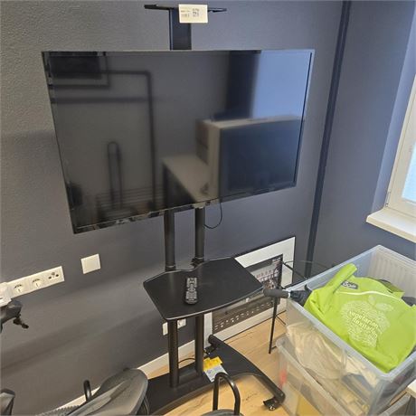 Fernseher Graetz mit Halterung / Rollwagen - ID: 86-TMP