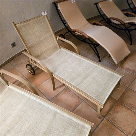 Liegestuhl Metall / Mesh - ID: 137-WF