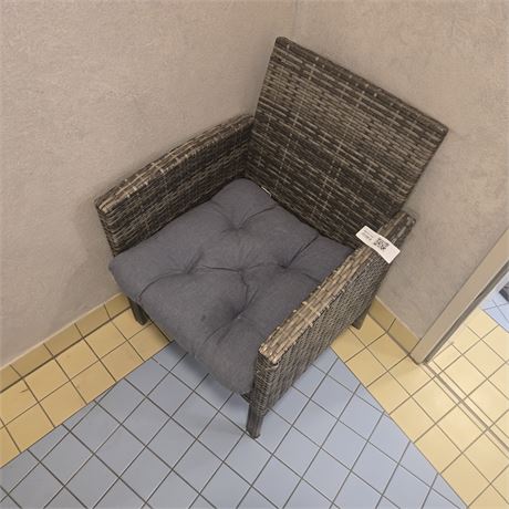 Rattan Stuhl mit Polster - ID: 47-WF