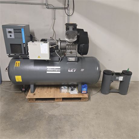 Atlas Copco LE7 FF Kompressor + FX3 Lufttrockner - ID: 65-DUV