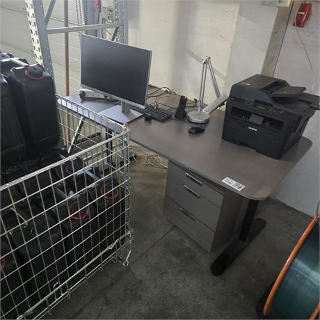 Schreibtisch mit Trolley - ID: 49-DUV