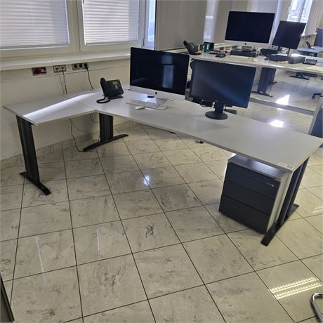 Swoboda Schreibtisch + Trolley - ID: 19-DUV