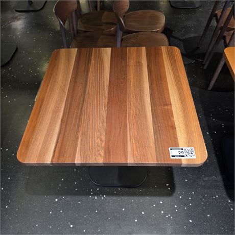 Tisch Nussbaumholz mit Stahlfuss - ID: 29-LLG