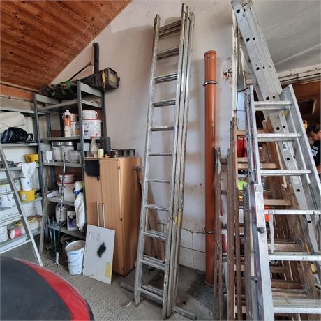 Alu-Ausziehleiter 3 x 11 Sprossen - ID: 125-REB