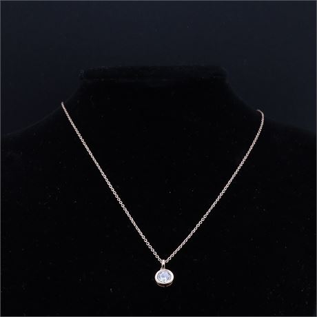 Collier Zirkonia rosé 40-45c, Silber 925 - ID: 5274-JWG