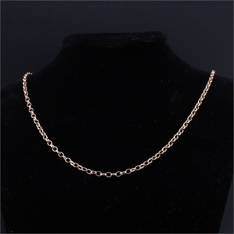 Erbskette 80cm rose, Silber 925 - ID: 798-JWG