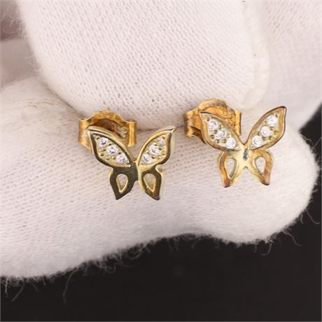Ohrstecker Schmetterling g, Silber 925 - ID: 5414-JWG