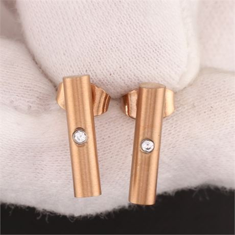 Ohrstecker Titan rose Stab - ID: 5422-JWG