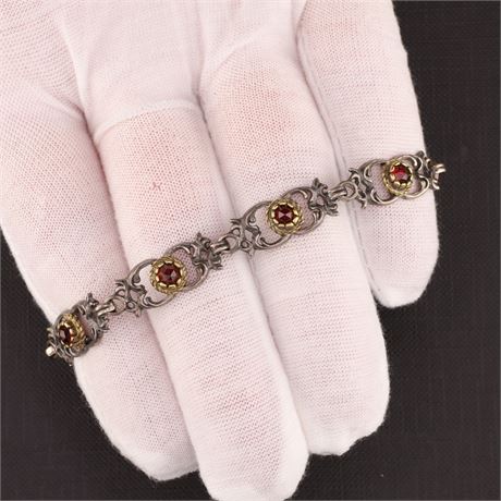 Armband Granat BC, Silber 925 - ID: 3944-JWG