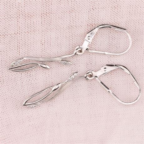 Ohrbouton Zirkonia hängend, Silber 925 - ID: 3857-JWG