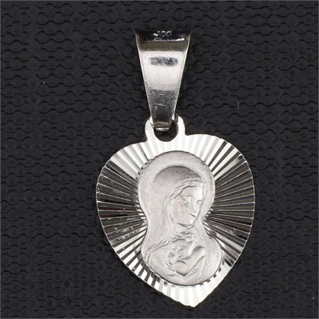 Anhänger Herz Muttergottes, Silber 925 - ID: 3300-JWG