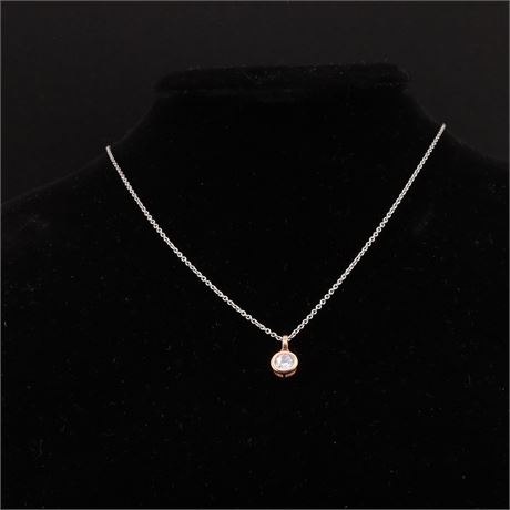 Collier Zirkonia rosé 40-45c, Silber 925 - ID: 3901-JWG