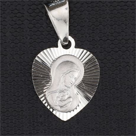 Anhänger Herz Muttergottes, Silber 925 - ID: 3301-JWG