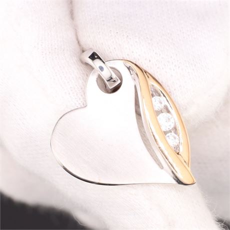 Anhänger Herz Zirkonia, Silber 925 - ID: 1151-JWG