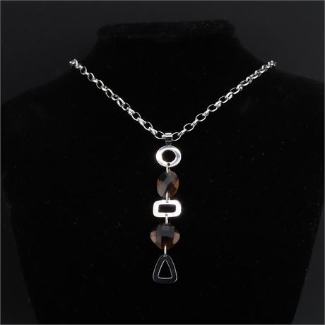 Collier mit Stein(en) ST0 45 CM, Edelstahl - ID: 3484-JWG